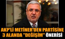 AKP'li Metiner'den partisine 3 alanda "değişim" önerisi