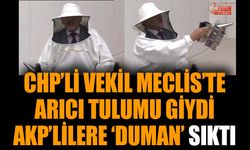 CHP’li vekil Meclis’te arıcı tulumu giydi AKP’lilere ‘duman’ sıktı