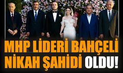 MHP lideri Bahçeli nikah şahidi oldu!