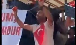 Ellerinde kalan domatesleri döken çiftçiden AKP'ye protesto