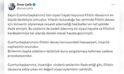 Çelik'ten Filistin Desteği Vurgusu