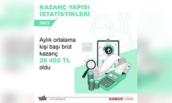 Aylık Kişi Başı Brüt Kazanç 26 Bin 402 Lira