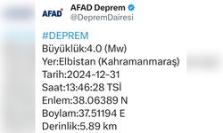 Kahramanmaraş'ta 4 Büyüklüğünde Deprem Meydana Geldi