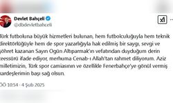 Bahçeli, Ogün Altıparmak İçin Taziye Mesajı Yayınladı