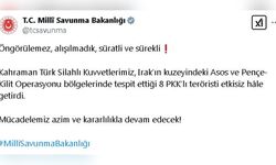 Irak'ın Kuzeyinde Terörle Mücadele Operasyonu: 8 Terörist Etkisiz Hale Getirildi