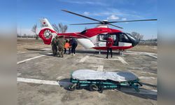 Kapalı Yolda Hasta, Ambulans Helikopterle Kurtarıldı