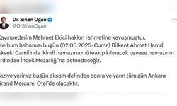 Eski Ankara Milletvekili Ekici Vefat Etti