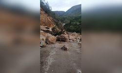 Giresun'da Meydana Gelen Heyelan Ulaşımı Engelledi