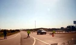 Polisin "Dur" İhtarına Uymayan Şüpheli Kaza Yapıp Menfezde Yakalandı