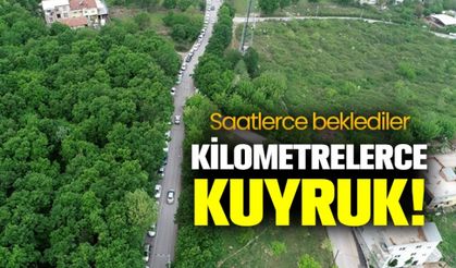 Bursa'da sokağa çıkma kısıtlaması öncesi kilometrelerce su kuyruğu