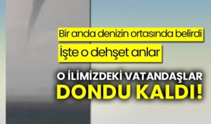 Bir anda denizin ortasında belirdi  İşte o dehşet anlar  O ilimizdeki vatandaşlar dondu kaldı!