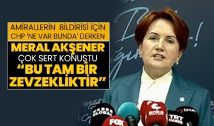 Amirallerin  Bildirisi için CHP ‘Ne var bunda’ derken Meral Akşener çok sert konuştu “Bu tam bir  zevzekliktir”