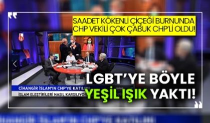 Saadet kökenli çiçeği burnunda CHP vekili çok çabuk CHP’li oldu! LGBT’ye yeşil ışık yaktı!