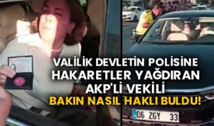 Valilik devletin polisine hakaretler yağdıran AKP'li vekili bakın nasıl haklı buldu!