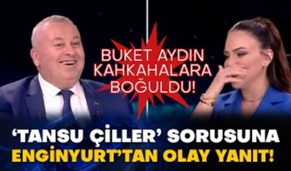 Buket Aydın kahkahalara boğuldu!  ‘Tansu Çiller’ sorusuna Cemal Enginyurt’tan olay yanıt!