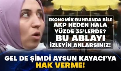 AKP neden yüzde 35’lerde izleyin anlarsınız! Gel de şimdi Aysun Kayacı’ya hak verme!