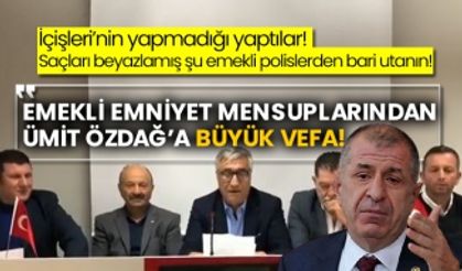 İçişleri’nin yapmadığı yaptılar! Saçları beyazlamış şu emekli polislerden bari utanın! Emekli Emniyet mensuplarından Ümit Özdağ’a büyük vefa!