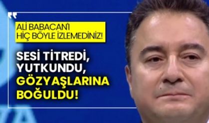 Ali Babacan'ı hiç böyle izlemediniz!  Sesi titredi, yutkundu, gözyaşlarına boğuldu!