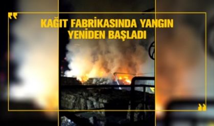 Halkalı kağıt fabrikasındaki yangın yeniden başladı