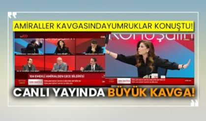 Amiraller kavgasında yumruklar konuştu! Canlı yayında büyük kavga!