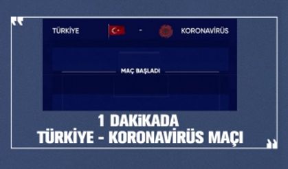 1 dakikada Türkiye - Koronavirüs maçı