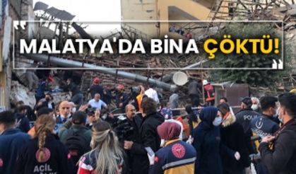 Malatya'da bina çöktü!