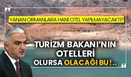 Yanan ormanlara hani otel yapılmayacaktı? Turizm Bakanı’nın otelleri olursa olacağı bu!..