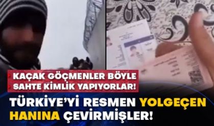 Kaçak göçmenler böyle sahte kimlik yapıyorlar! Türkiye’yi resmen yolgeçen hanına çevirmişler!