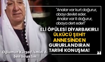 Eli öpülesi Diyarbakırlı Ülkücü şehit annesinden gururlandıran tarihi konuşma!