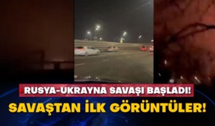 Rusya-Ukrayna savaşı başladı! Savaştan ilk görüntüler!