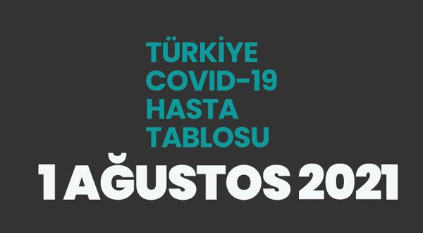 1 Ağustos 2021 Türkiye'de koronavirüs tablosu açıklandı