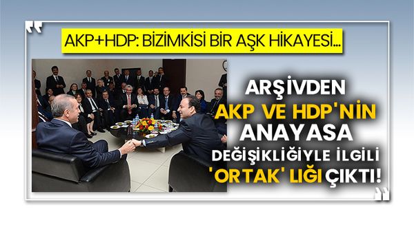 Arşivden AKP ve HDP'nin anayasa değişikliğiyle ilgili 'ortak' lığı çıktı!