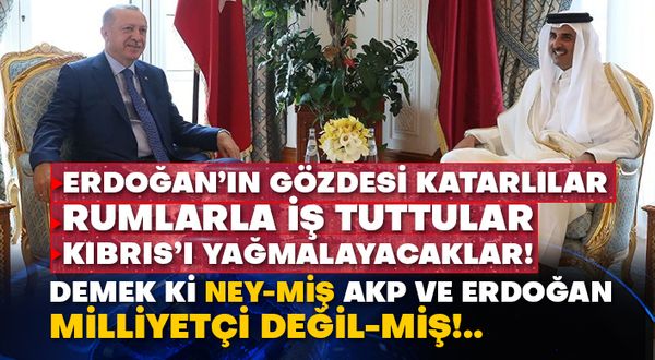 Erdoğan’ın gözdesi Katarlılar Rumlarla iş tuttular Kıbrıs’ı yağmalayacaklar! Demek ki ney-miş AKP ve Erdoğan Milliyetçi değil-miş!..
