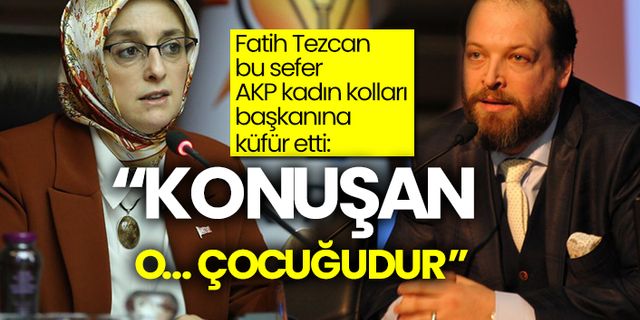 Fatih Tezcan bu sefer AKP kadın kolları başkanına küfür etti: “Konuşan O… Çocuğudur”
