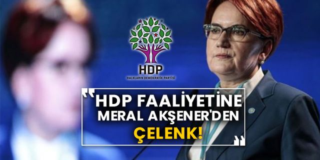 HDP faaliyetine Meral Akşener'den çelenk!
