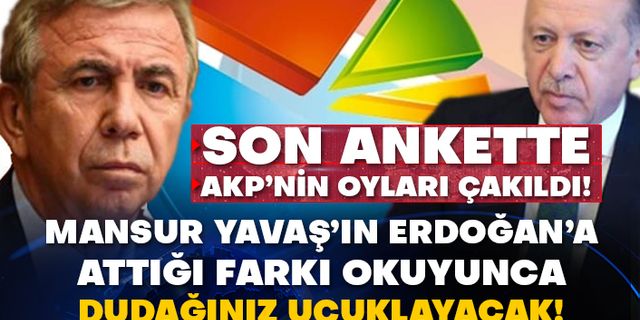 Son ankette AKP’nin oyları çakıldı!  Mansur Yavaş’ın Erdoğan’a attığı farkı okuyunca dudağınız uçuklayacak!