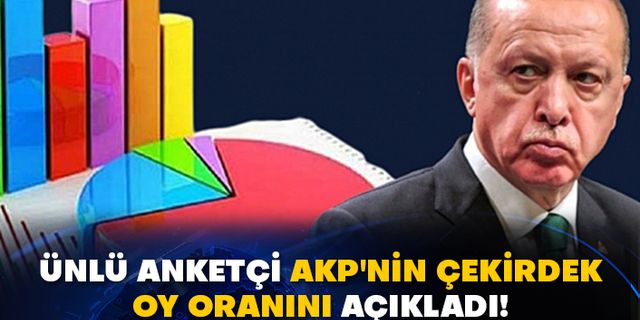 Ünlü anketçi AKP'nin çekirdek oy oranını açıkladı!