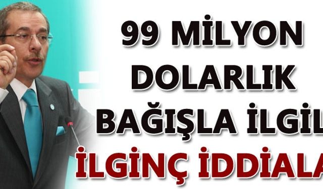 Abdüllatif Şener'den TÜRGEV'e yapılan bağışla ilgili şok iddia