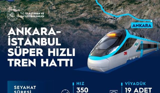 Ankara-İstanbul Süper Hızlı Tren Hattı projesinin ön proje çalışmaları bitti