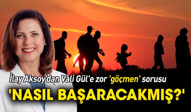 İlay Aksoy'dan Vali Gül'e zor 'göçmen' sorusu 'Nasıl başaracakmış'