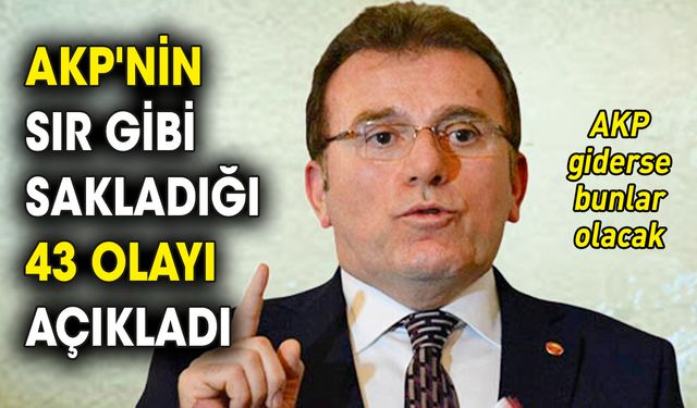 AKP'nin sır gibi sakladığı 43 olayı açıkladı