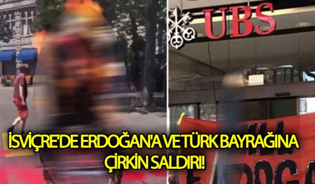 İsviçre'de Erdoğan'a ve Türk Bayrağına Çirkin Saldırı!