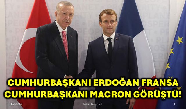 Cumhurbaşkanı Erdoğan Fransa Cumhurbaşkanı Macron Görüştü!