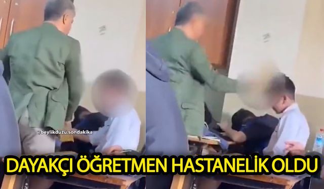 Öğrencisini darbeden öğretmen hastanelik oldu