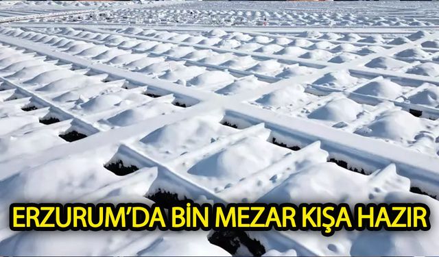 Erzurum'da  bin mezar hazırlandı