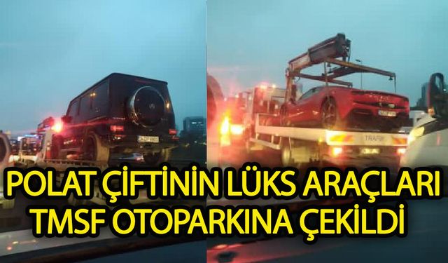 Şirketine kayyum atanan Polat çiftinin araçları, otoparka çekildi