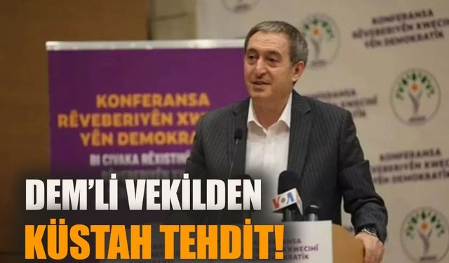 DEM’li vekilden küstah tehdit!