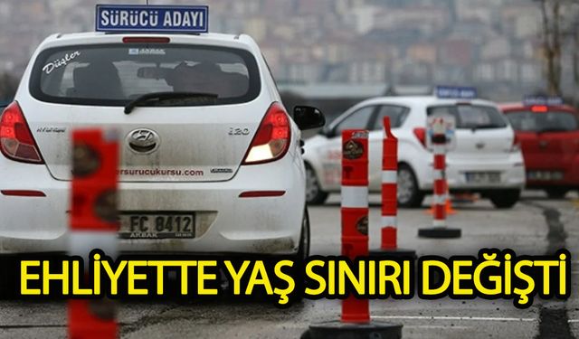 Ehliyette yaş sınırı değişti