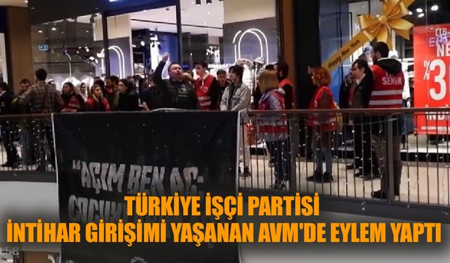 İntihar girişim yaşanan AVM'de eylem