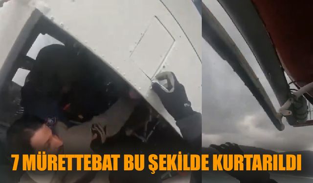 Arıza nedeniyle sürüklenen geminin mürettebatının kurtarılma anı